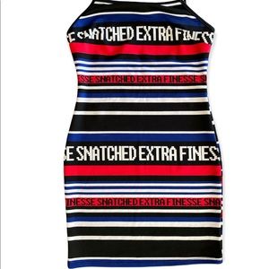 KTOO Bodycon Dress Extra Finesse Snatched Spaghetti Straps Medium